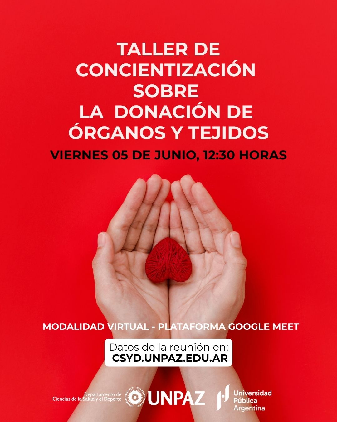 La UNPAZ realizará actividades de concientización sobre la donación de órganos y tejidos