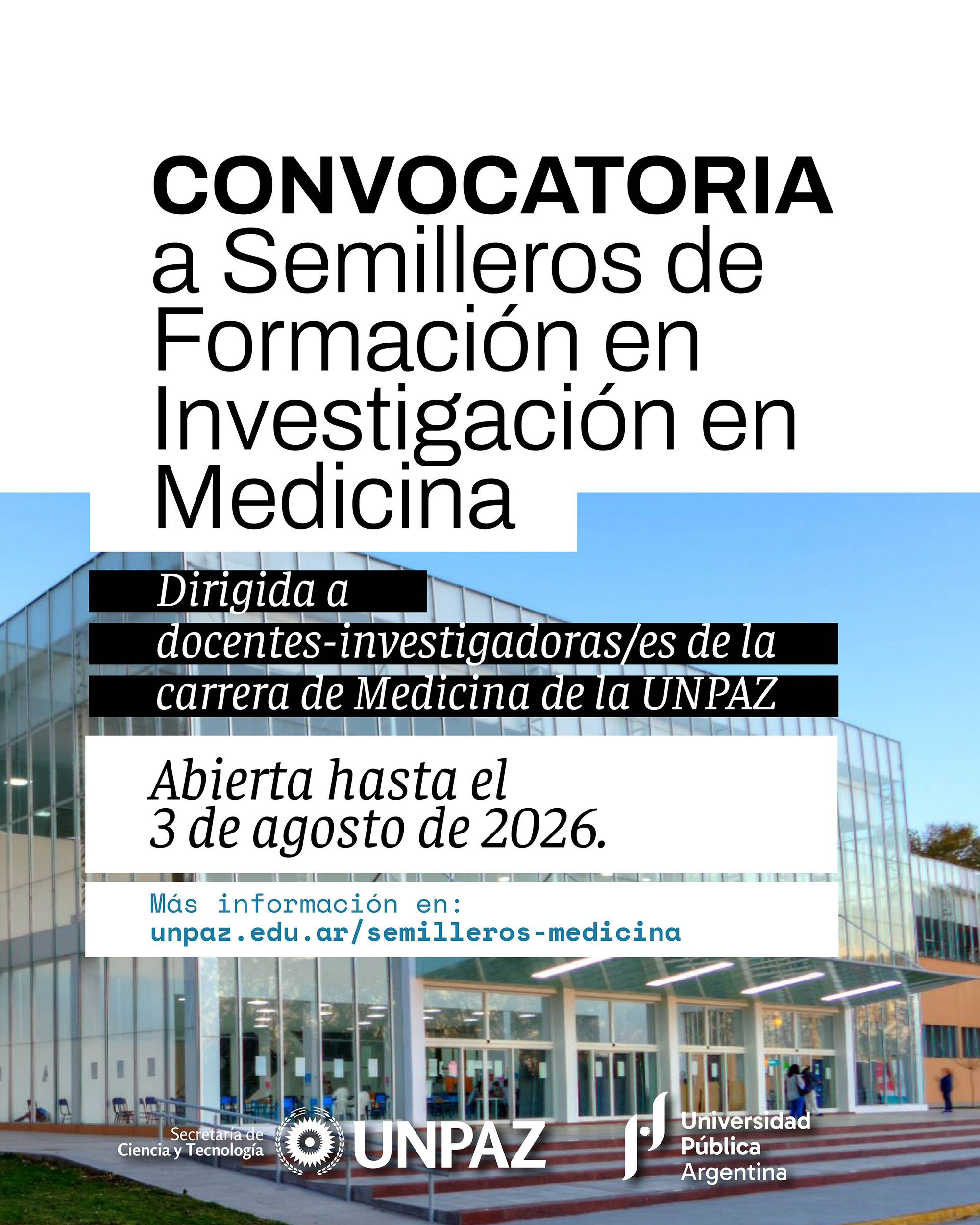Convocatoria a Semilleros de Formación en Investigación en Medicina