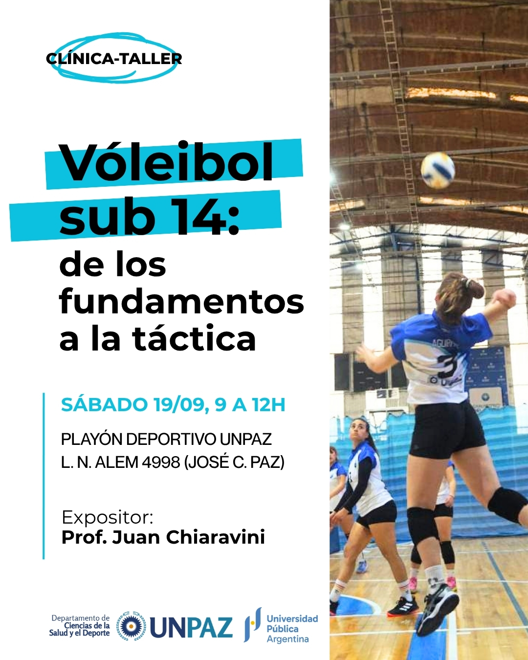 Vóleibol Sub 14: de los fundamentos a la táctica - UNPAZ