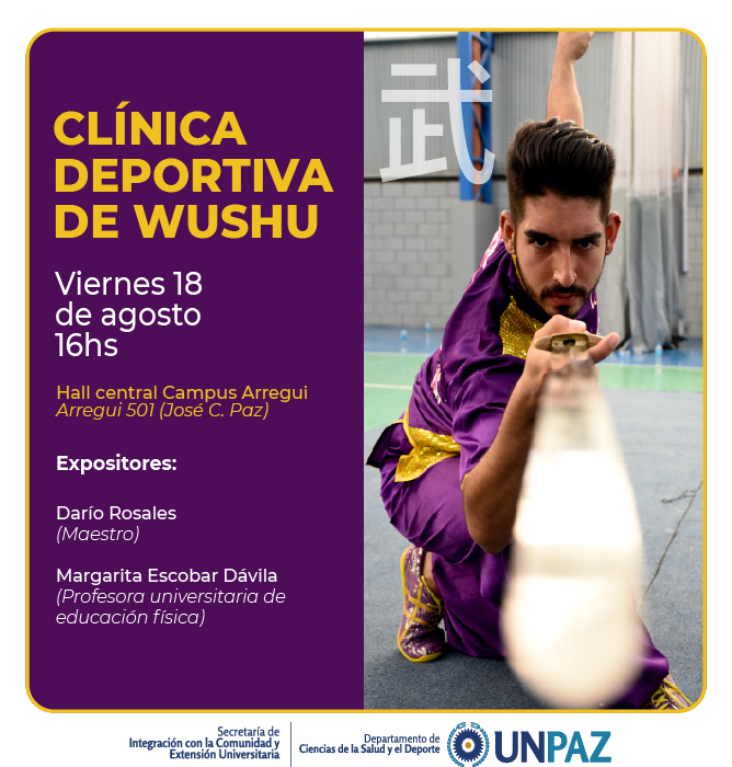 Clínica deportiva de Wushu - UNPAZ