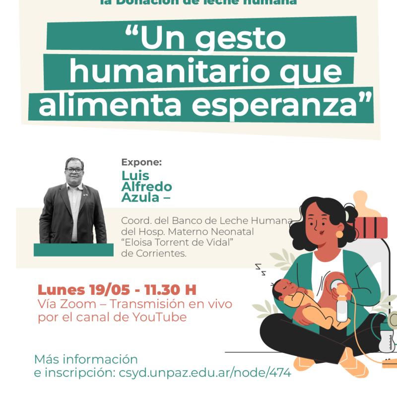 Actividad por el Día Mundial de la Donación de leche humana “Un gesto humanitario que alimenta esperanza”