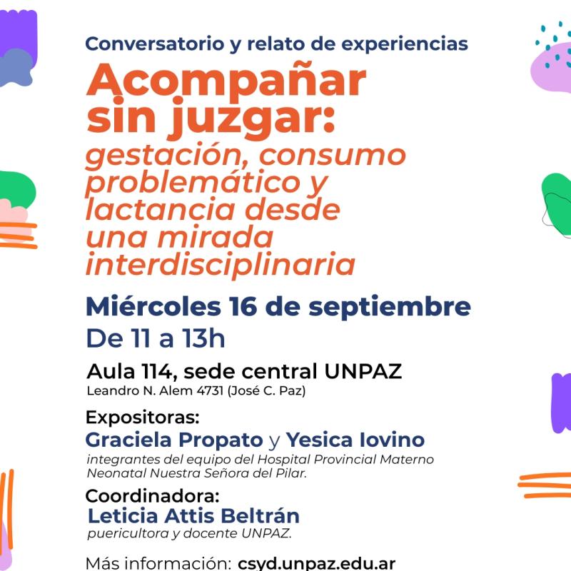 Conversatorio sobre gestación, consumo problemático y lactancia desde una mirada interdisciplinaria